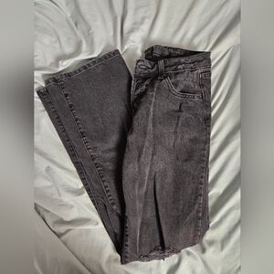 Black Faded Low Rise Flare Boot Jeans (No tag size)
